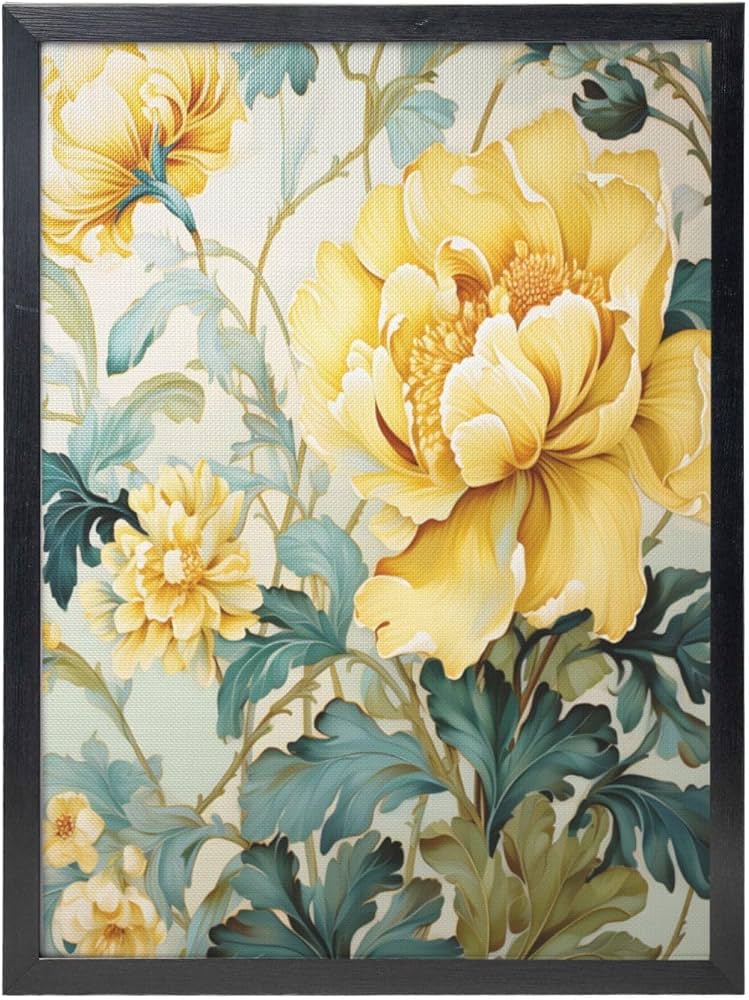 Amazon.com - Zemwundy Vintage Yellow Flowers Frames Vintage